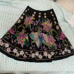 Black embroidered woman’s skirt